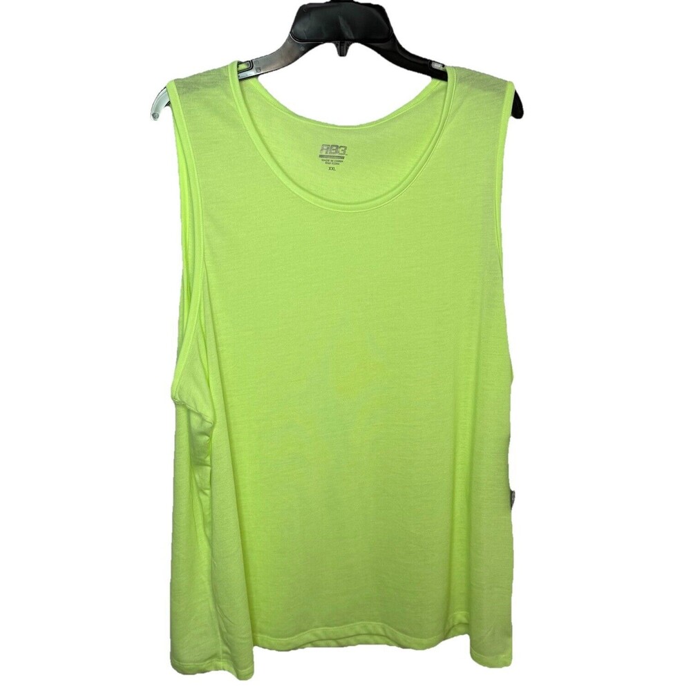 RB3 Active Men’s Sleeveless Performance Athletic Tank Neon Green Size XXL New!